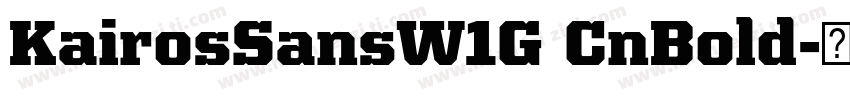 KairosSansW1G CnBold字体转换